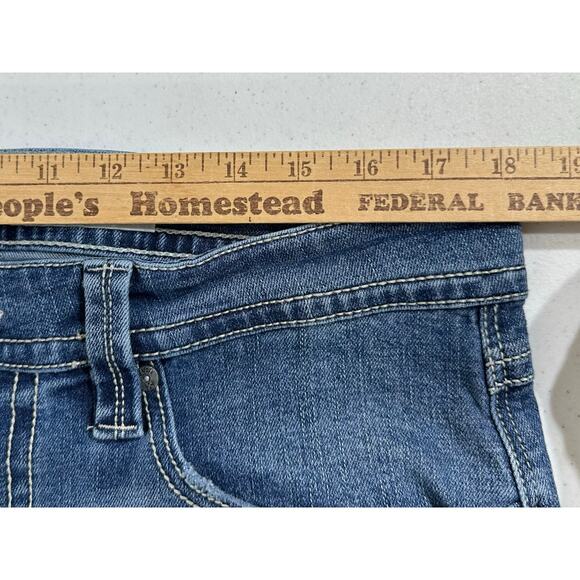 TK Axel Jeans Size 36x28.5 Slim Bootcut Medium Wash Light Distressing - Picture 8 of 10